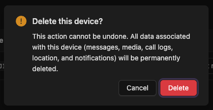 Device delete Device delete