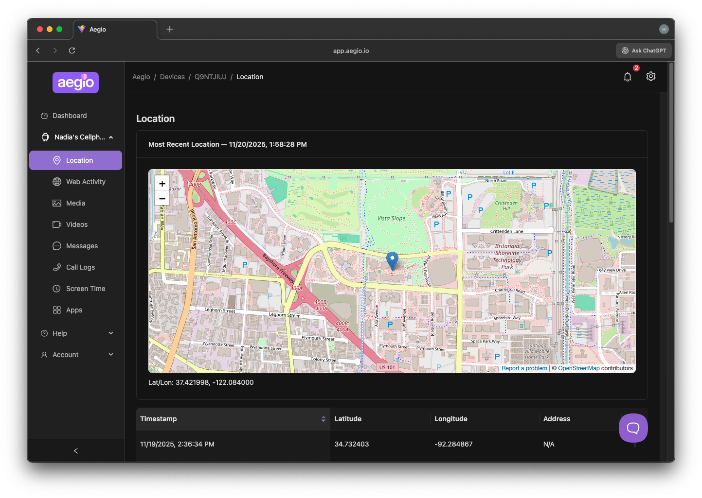 grant location grant location