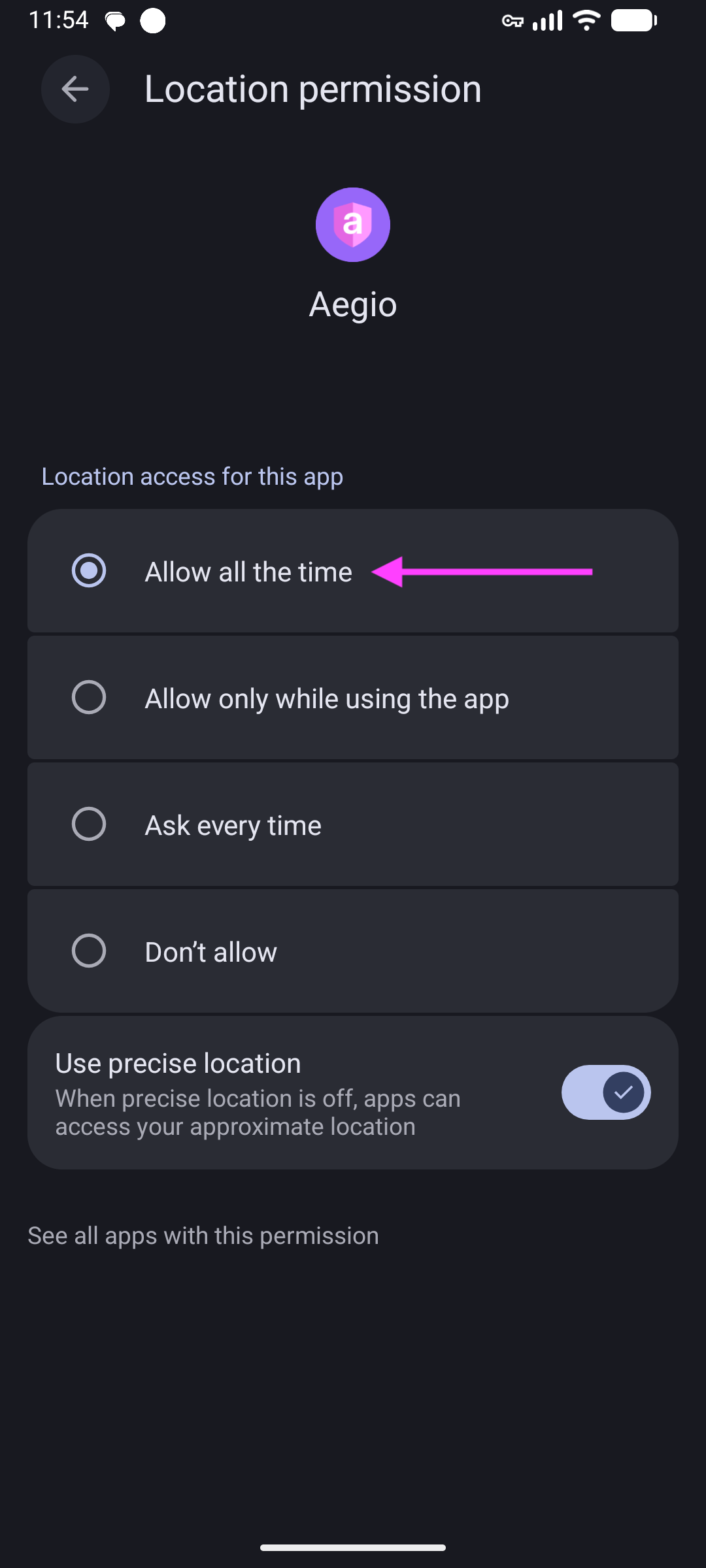 grant location grant location
