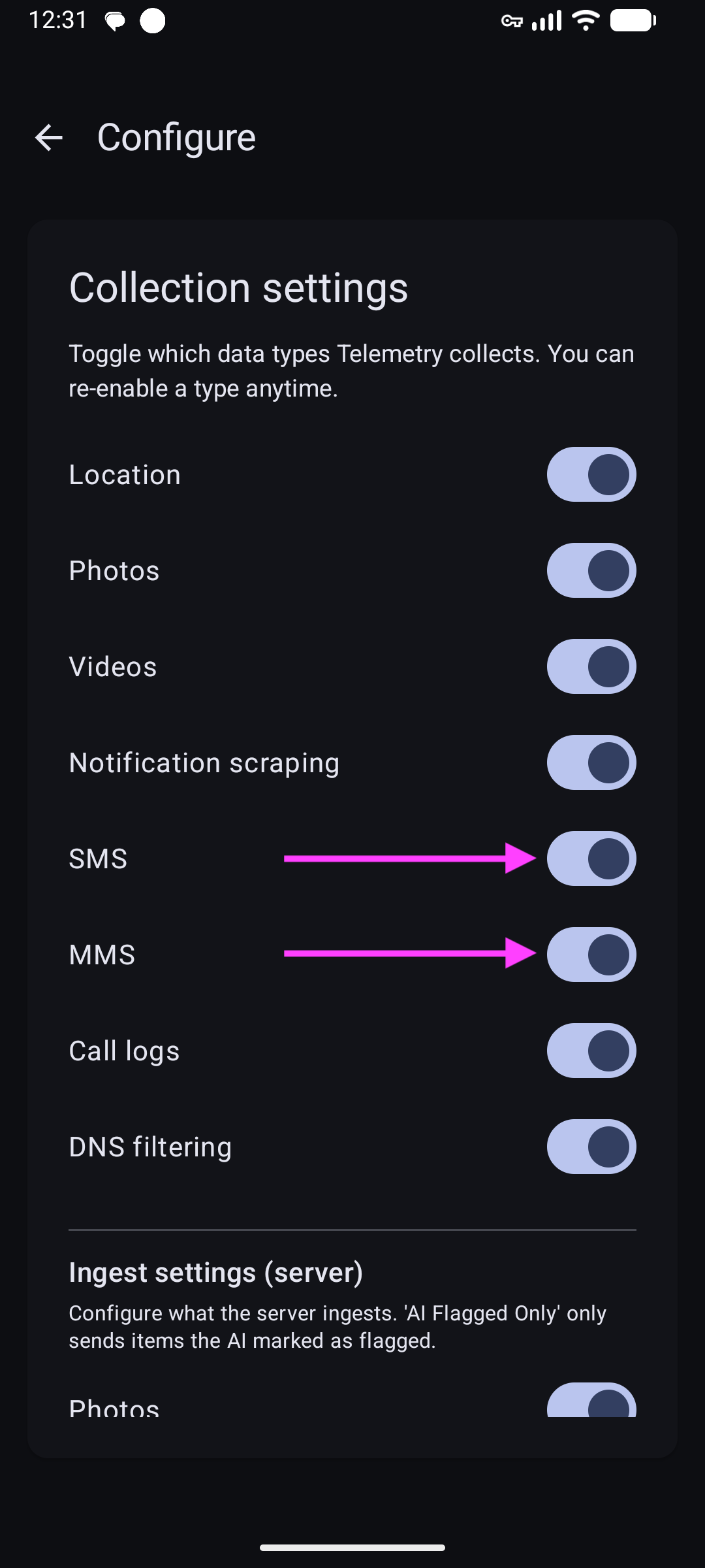 dns enable dns enable
